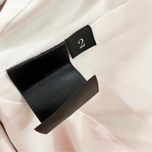 Haney Goldie Floral Bias Cut Silk Slip Dress Midi White Criss Cross Back sz 2 - Picture 14 of 14